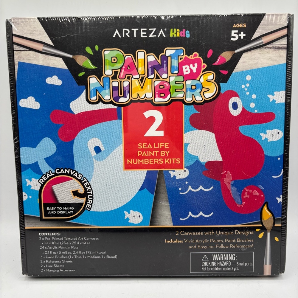 Sea Life paint by numbers kit